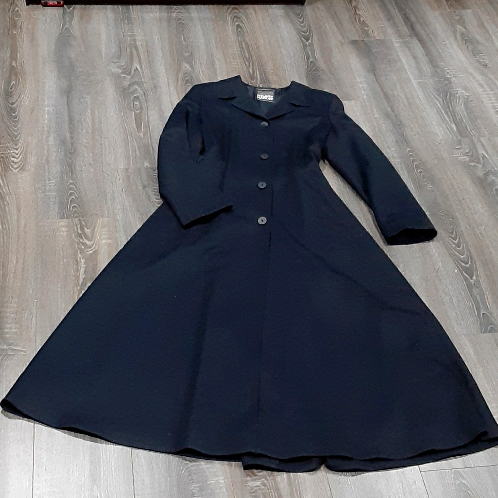 Black wool suit dress